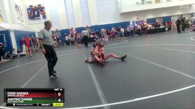 132 lbs Cons. Round 2 - Chad Sadaka, Bergen Catholic vs Santino Danise, Don Bosco Prep