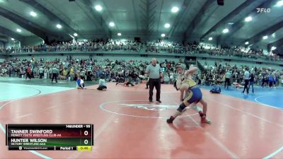 95 lbs Cons. Round 5 - Tanner Swinford, Monett Youth Wrestling Club-AA vs Hunter Wilson, Victory Wrestling-AAA