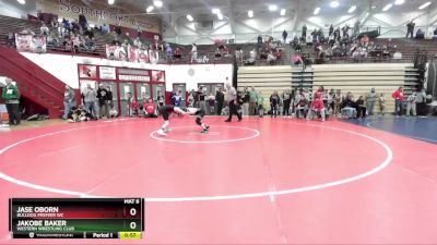 83-90 lbs Champ. Round 1 - Jakobe Baker, Western Wrestling Club vs Jase Oborn, Bulldog Premier WC