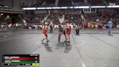 110 lbs Semifinal - Opal Harrison, Great Bend vs Aspen Lindberg, Colby Kids