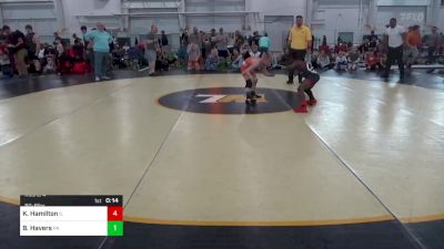 80-B lbs Round 4 - Kingston Hamilton, IL vs Beau Havers, PA