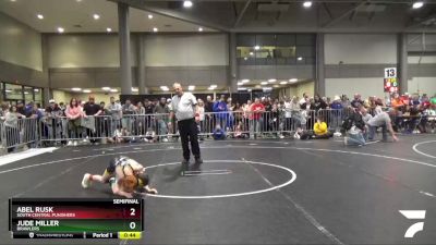 67 lbs Semifinal - Abel Rusk, South Central Punishers vs Jude Miller, Brawlers