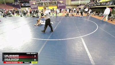 120 lbs Cons. Round 1 - Cael Brubaker, Best Trained Wrestling vs Faruq Ghaffar, M3 Wrestling Academy