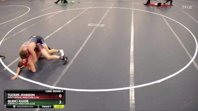 157 lbs Cons. Round 3 - Tucker Johnson, West Central Wrestling Club vs Quinci Kaase, Guerrilla Wrestling Club