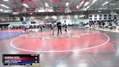 130 lbs Cons. Round 2 - Cameron Ortiz, Campbellsville University vs Avery McCollum, Unattached- Kansas