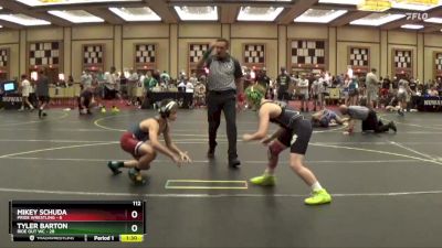 112 lbs Quarterfinals (8 Team) - Tyler Barton, Ride Out WC vs Mikey Schuda, Pride Wrestling