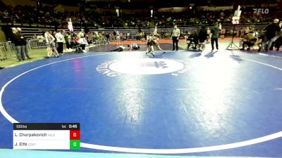 100 lbs Quarterfinal - Lucas Churpakovich, Yale Street vs Jake Eife, Centurion