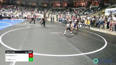 40 lbs Semifinal - Max Marsh, Noble Takedown Club vs Taylor Cary, Owasso Takedown Club