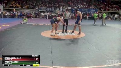 D 1 220 lbs Cons. Round 2 - Brennan Paulus, Mandeville vs Trent Santos, Holy Cross