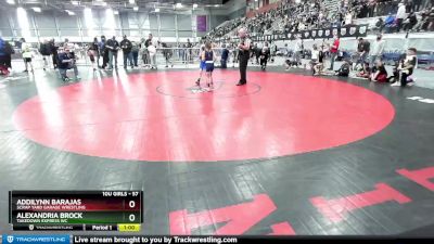 57 lbs Semifinal - Addilynn Barajas, Scrap Yard Garage Wrestling vs Alexandria Brock, Takedown Express WC