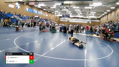 100 lbs Cons. Semi - Deegan Jackson, Uintah Jr High Wrestling vs Cash Homer, Wasatch