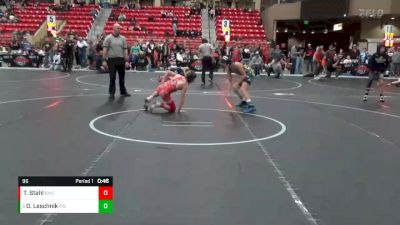 96 lbs Cons. Round 4 - Declyn Leschnik, Ridge Wrestling vs Tate Stahl, Burlington Wrestling Club