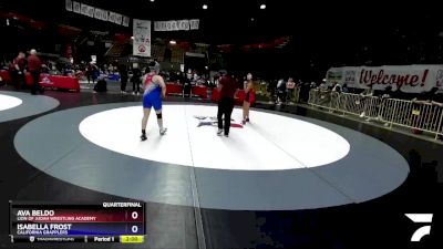 127 lbs Quarterfinal - Ava Beldo, Lion Of Judah Wrestling Academy vs Isabella Frost, California Grapplers