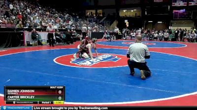 6A-120 lbs 1st Place Match - Damien Johnson, Veteran`s vs Carter Brickley, Lassiter H.S.