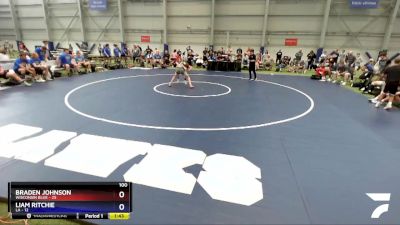 100 lbs 2nd Wrestleback (16 Team) - Braden Johnson, Wisconsin Blue vs Liam Ritchie, LA