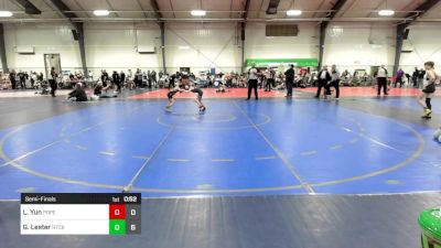 50 lbs Semifinal - Lillee Yun, Pope Junior Wrestling vs Gavin Lester, Rockmart Takedown Club Black