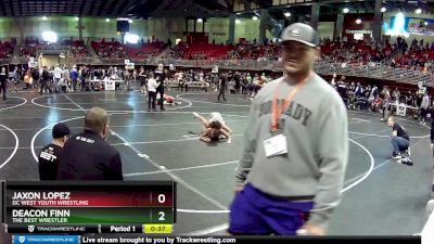 117 lbs Cons. Round 2 - Jaxon Lopez, DC West Youth Wrestling vs Deacon Finn, The Best Wrestler