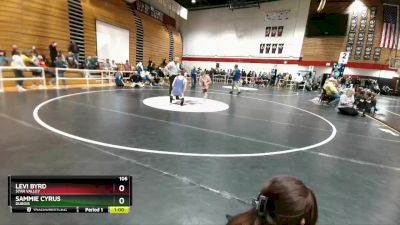 106 lbs Cons. Round 3 - Sammie Cyrus, Dubois vs Levi Byrd, Star Valley