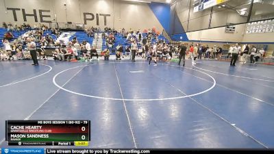 79 lbs 5th Place Match - Cache Hearty, Grantsville Wrestling Club vs Mason Sandness, Ravage