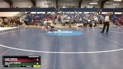 141 lbs Quarterfinal - Luke Temple, Springfield College vs Malachi Harvey, Messiah