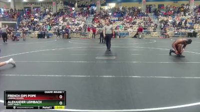 190 lbs Champ. Round 1 - French (DP) Pope, Landon School vs Alexander Leimbach, Saint Mary`s