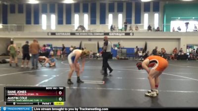 160 lbs Cons. Round 3 - Austin Cole, Crystal River Wrestling Club vs Dane Jones, Leesburg Tropical Storm