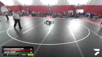 83 lbs Cons. Round 2 - Layton Gruenenfelder, Pec-Argyle Youth Wrestling vs Logan Cherry, First There Training Facility