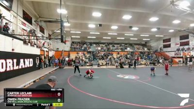 45 lbs Quarterfinal - Owen Frazier, Greybull Basin Athletic Club vs Carter LeClair, Riverton USA Wrestling