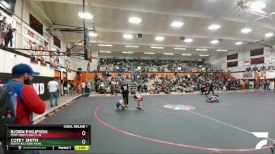 45 lbs Cons. Round 1 - Cotey Smith, North Big Horn Rams vs Bjorn Philipson, Cody Wrestling Club