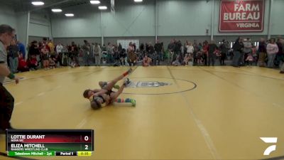 74-75 lbs Round 3 - Eliza Mitchell, Rangers Wrestling Club vs Lottie Durant, Nova WC