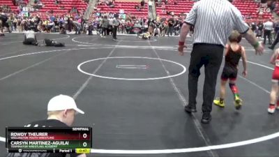 49 lbs Semifinal - Carsyn Martinez-Aguilar, Terminator Wrestling Academy vs Rowdy Theurer, Wellington Youth Wrestling