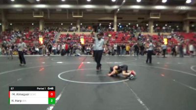 67 lbs Quarterfinal - Maddox Almaguer, Garden City Wrestling Club vs Hudson Harp, Brawlers