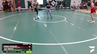 125 lbs Champ. Round 1 - Mason Wagstaff, Evanston Elite Wrestling Club vs Troy Braun, Moorcroft Mat Masters Wrestling Club