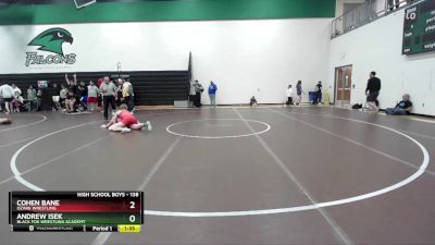 138 lbs Cons. Round 4 - Cohen Bane, Ozark Wrestling vs Andrew Isek, Black Fox Wrestling Academy