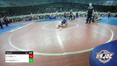 92 lbs Round Of 32 - Beckhem Fields, Cowboy Wrestling Club vs Marcus Salgado, Austin Texas Wrestling Club