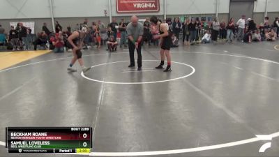 114 lbs Cons. Round 2 - Samuel Loveless, Reel Wrestling Club vs Beckham Roane, Reston Herndon Youth Wrestling