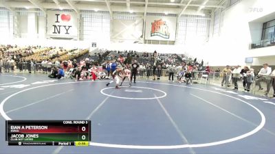 124 lbs Cons. Round 3 - Eian A Peterson, NWAA vs Jacob Jones, Club Not Listed