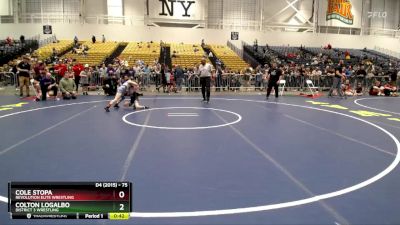 75 lbs Semifinal - Colton LoGalbo, District 3 Wrestling vs Cole Stopa, Revolution Elite Wrestling