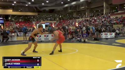 145 lbs Champ. Round 2 - Casey Jackson, CA vs Charlie Weber, WI