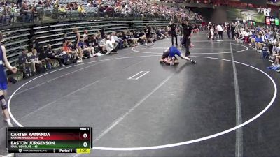 132 lbs Quarterfinals (8 Team) - Easton Jorgenson, Iowa USA Blue vs Carter Kamanda, Kansas Anacondas