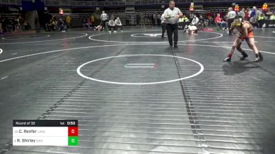 85 lbs Round Of 32 - Cam Renfer, Lake Lehmen vs Raeion Shirley, Erie School District