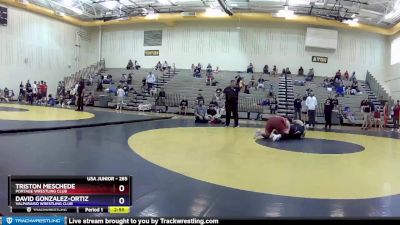 285 lbs Champ. Round 1 - Triston Meschede, Portage Wrestling Club vs David Gonzalez-Ortiz, Valparaiso Wrestling Club