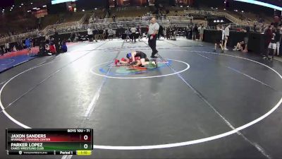 71 lbs Quarterfinal - Jaxon Sanders, Riverdale Training Center vs Parker Lopez, Canes Wrestling Club