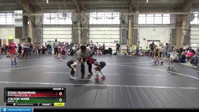48 lbs Round 3 (6 Team) - Ziyan Muhammad, Elite Athletic Club vs Colton Ware, Quest