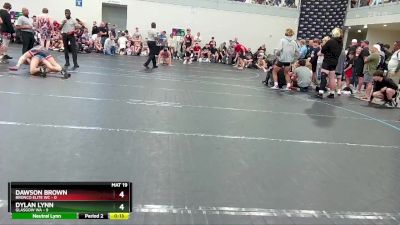 113 lbs Round 5 (6 Team) - Dylan Lynn, Glasgow WA vs Dawson Brown, Bronco Elite WC