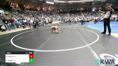 46 lbs Consi Of 8 #2 - Hank Hurd, Pawhuska Elks Takedown vs Cason Inger, Lawton Legends Youth Wrestling