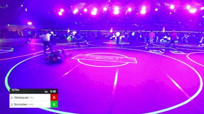157 lbs Semifinal - Jorge Velasquez, Cali Warriors Wrestling vs Joseph Gonzales, Sanger Warpath