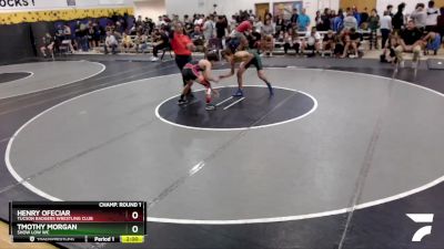 126 lbs Champ. Round 1 - Henry Ofeciar, Tucson Badgers Wrestling Club vs Tmothy Morgan, Show Low WC