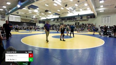 135 lbs Consi Of 16 #2 - Damien Reyes, Mesa Ridge (CO) vs Adam Butler, St. Edward (OH)