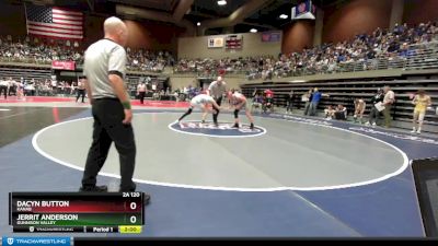 2A 120 lbs Quarterfinal - Jerrit Anderson, Gunnison Valley vs Dacyn Button, Kanab